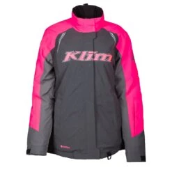 Klim Women's Strata Jacket -Motorcycle Clothing Shop 3145 001 Asphalt 20 20Knockout 20Pink 03