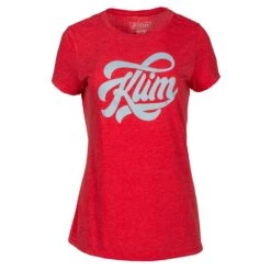 Klim Women's Script Shortsleeve T Shirt -Motorcycle Clothing Shop 3696 000 Classic 20Red 20 20Crystal 20Blue 01
