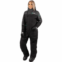 Excursion Women's Monosuit -Motorcycle Clothing Shop Excursion Mono W BlackCharMint 222939 1008 front