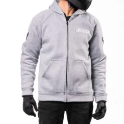 Icon Uparmor Hoodies 14 Icon Uparmor Hoodies -Motorcycle Clothing Shop UparmorHoodie Grey Front