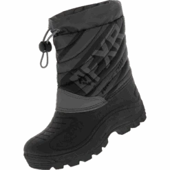 Octane Youth/Child Boots -Motorcycle Clothing Shop Yth Octane BlackChar 190717 1008 front