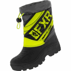 Octane Youth/Child Boots -Motorcycle Clothing Shop Yth Octane BlackHivisChar 190717 1065 front