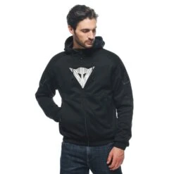 Dainese Daemon-X Safety Hoodie Full Zip -Motorcycle Clothing Shop daemon x safety hoodie full zip black black white caebcc10 bc83 477c b19c 7003ea53d868